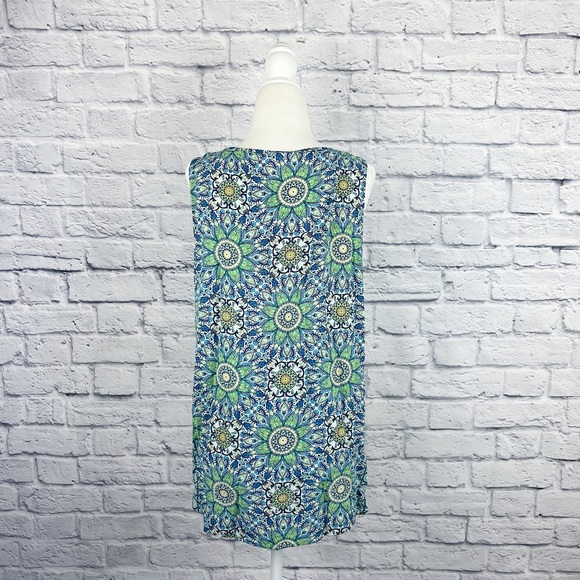 J. Jill Turquoise Bohemian Pattern Blouse M - Picture 5 of 8